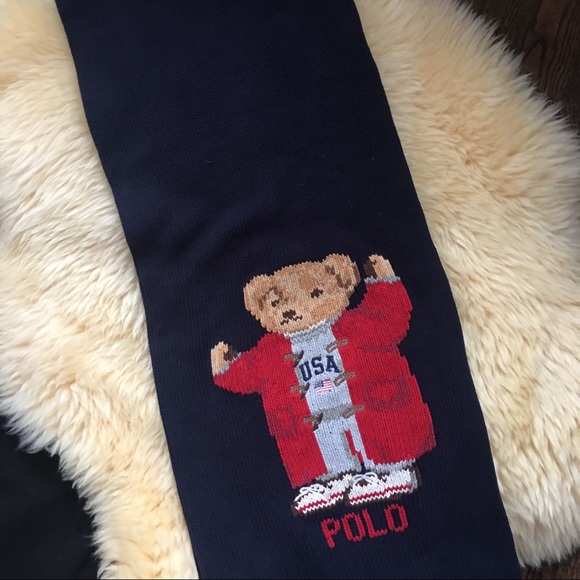 Very RARE vintage Polo Ralph Lauren Bear Scarf🧣 - Picture 5 of 8